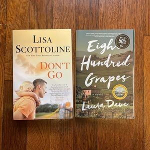 2 fictions books - Eight Hundred Grapes and Don’t Go